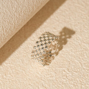Modern Geometric Stainless Steel Silver Plated Rings Collection